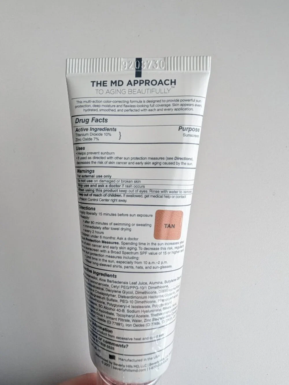 Beverly Hills MD Cover +Correct Foundation TAN SPF 50 Full Coverage SEALED HTF